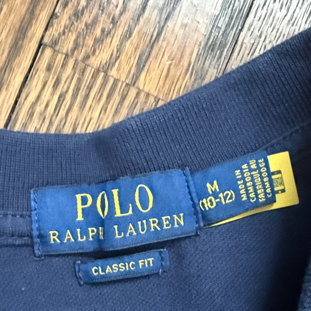 Polo by Ralph Lauren Kids' Classic White and Navy Polos - Picture 6 of 7